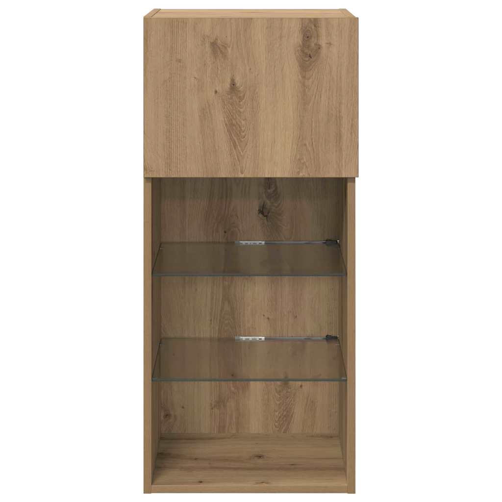 Wall-mounted TV Cabinets 2 pcs Artisan Oak Engineered Wood