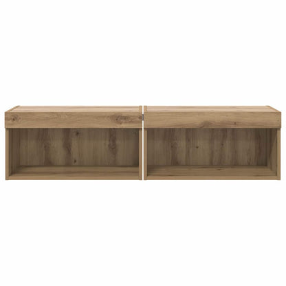 TV Cabinet Set 2 pcs Artisan Oak Engineered Wood