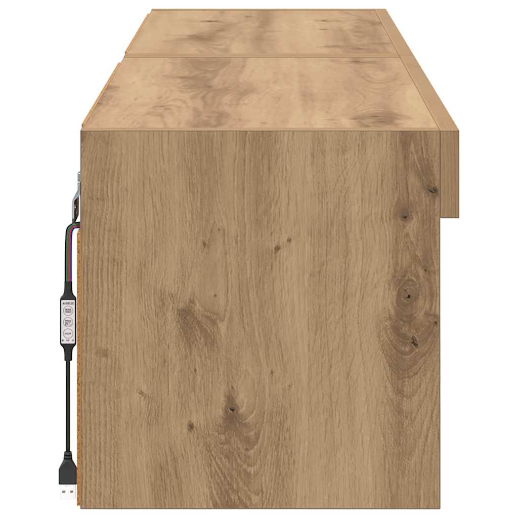 TV Cabinet Set 2 pcs Artisan Oak Engineered Wood