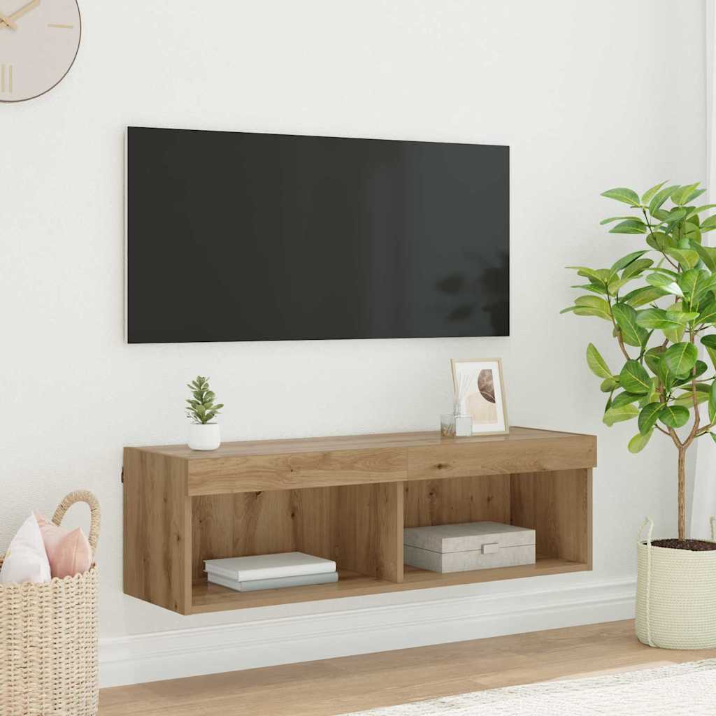 TV Wall Cabinet 100 x 30 x 30 cm Artisan Oak Engineered Wood