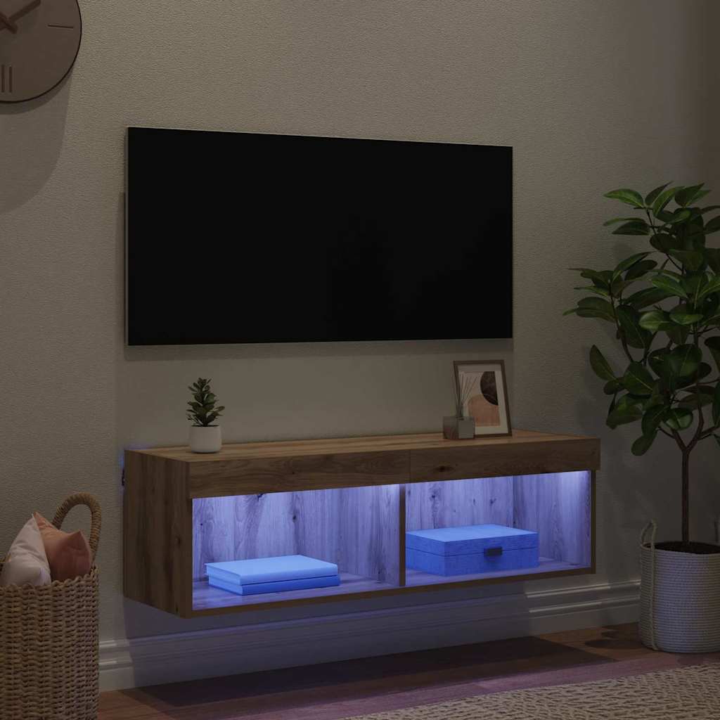 TV Wall Cabinet 100 x 30 x 30 cm Artisan Oak Engineered Wood