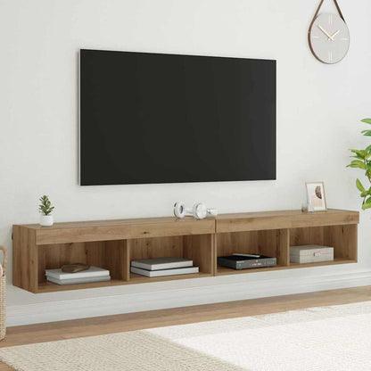 TV Cabinet Set 2 pcs Artisan Oak Engineered Wood