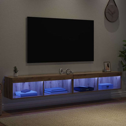 TV Cabinet Set 2 pcs Artisan Oak Engineered Wood