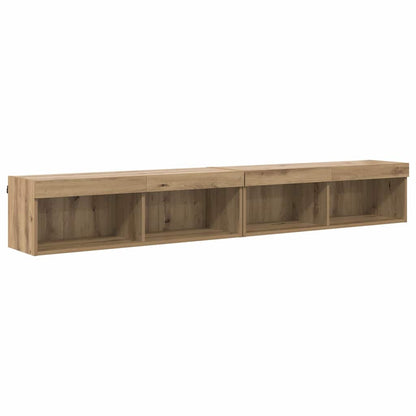 TV Cabinet Set 2 pcs Artisan Oak Engineered Wood