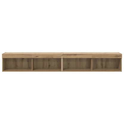 TV Cabinet Set 2 pcs Artisan Oak Engineered Wood
