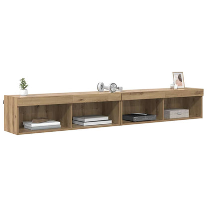 TV Cabinet Set 2 pcs Artisan Oak Engineered Wood