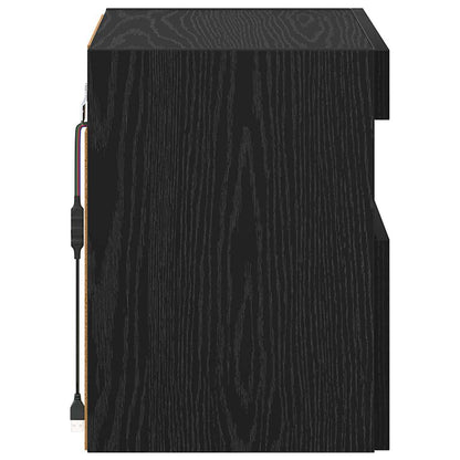TV Wall Cabinet Black Oak 40 x 30 x 40 cm Engineered Wood