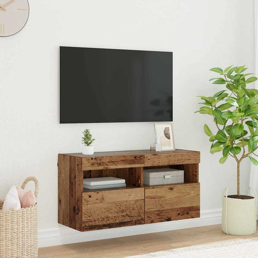 TV Wall Cabinet 80 x 30 x 40 cm Old Wood Engineered Wood