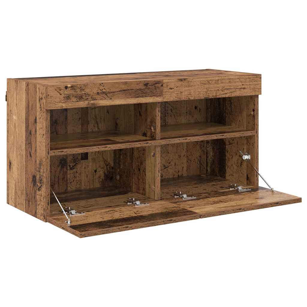 TV Wall Cabinet Old Wood 80 x 30 x 40 cm Engineered Wood