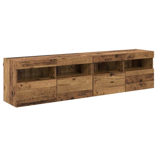 TV Wall Cabinets 2 pcs Old Wood Engineered Wood