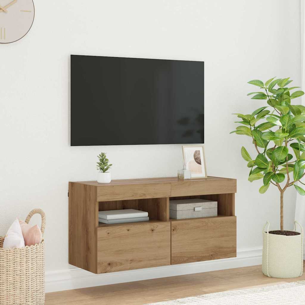TV Wall Cabinet 80 x 30 x 40 cm Artisan Oak Engineered Wood