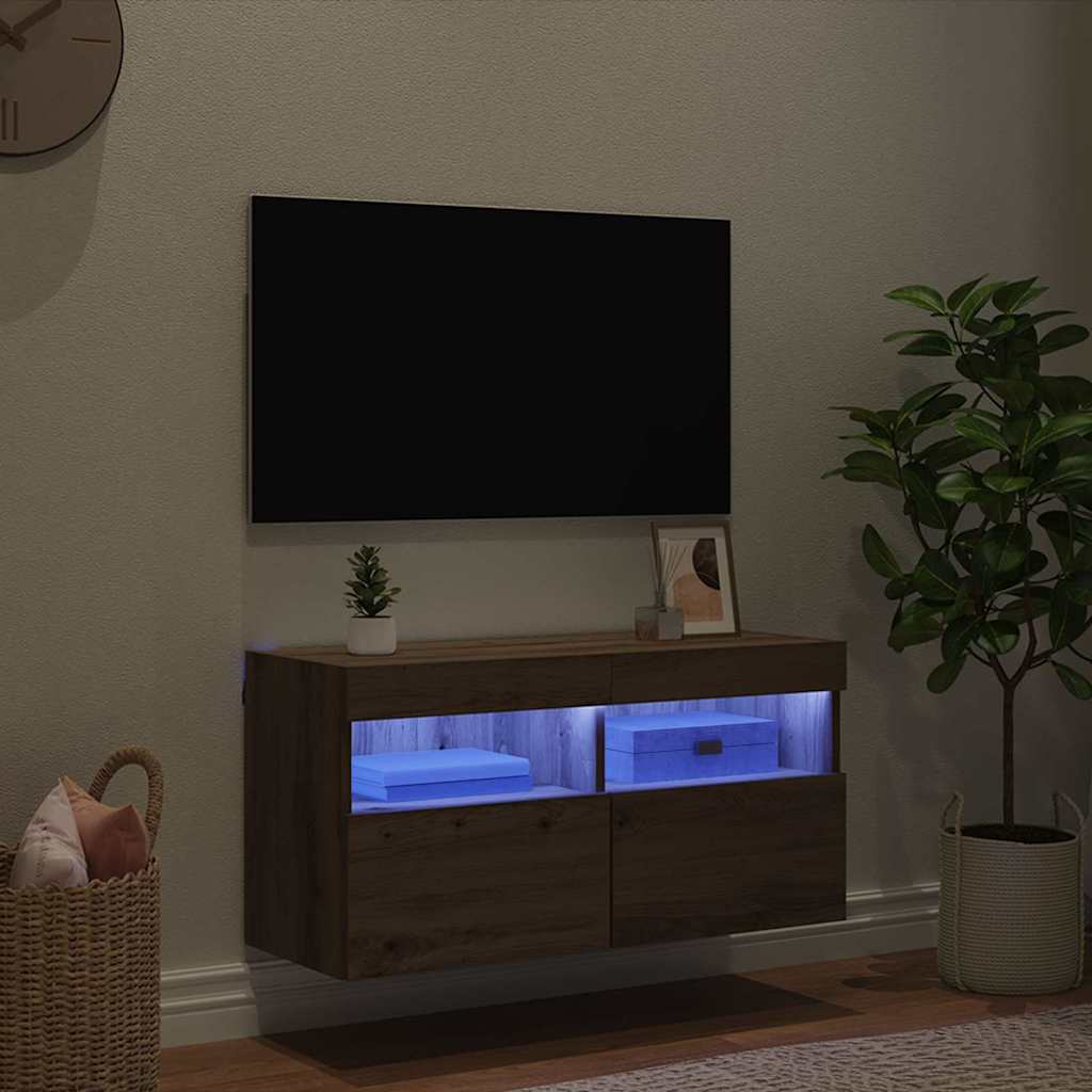 TV Wall Cabinet 80 x 30 x 40 cm Artisan Oak Engineered Wood