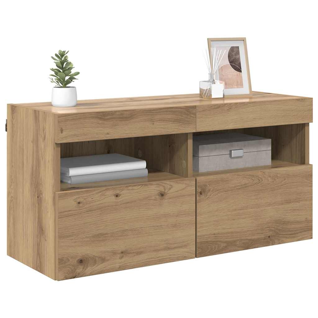 TV Wall Cabinet 80 x 30 x 40 cm Artisan Oak Engineered Wood