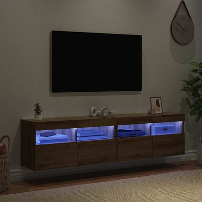 TV Wall Cabinets 2 pcs Artisan Oak Engineered Wood
