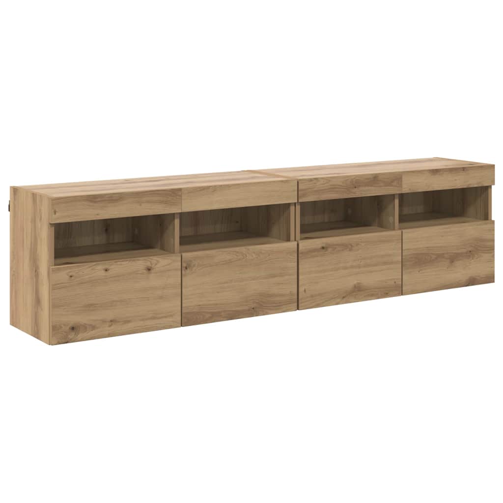 TV Wall Cabinets 2 pcs Artisan Oak Engineered Wood