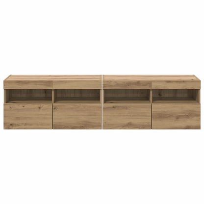 TV Wall Cabinets 2 pcs Artisan Oak Engineered Wood