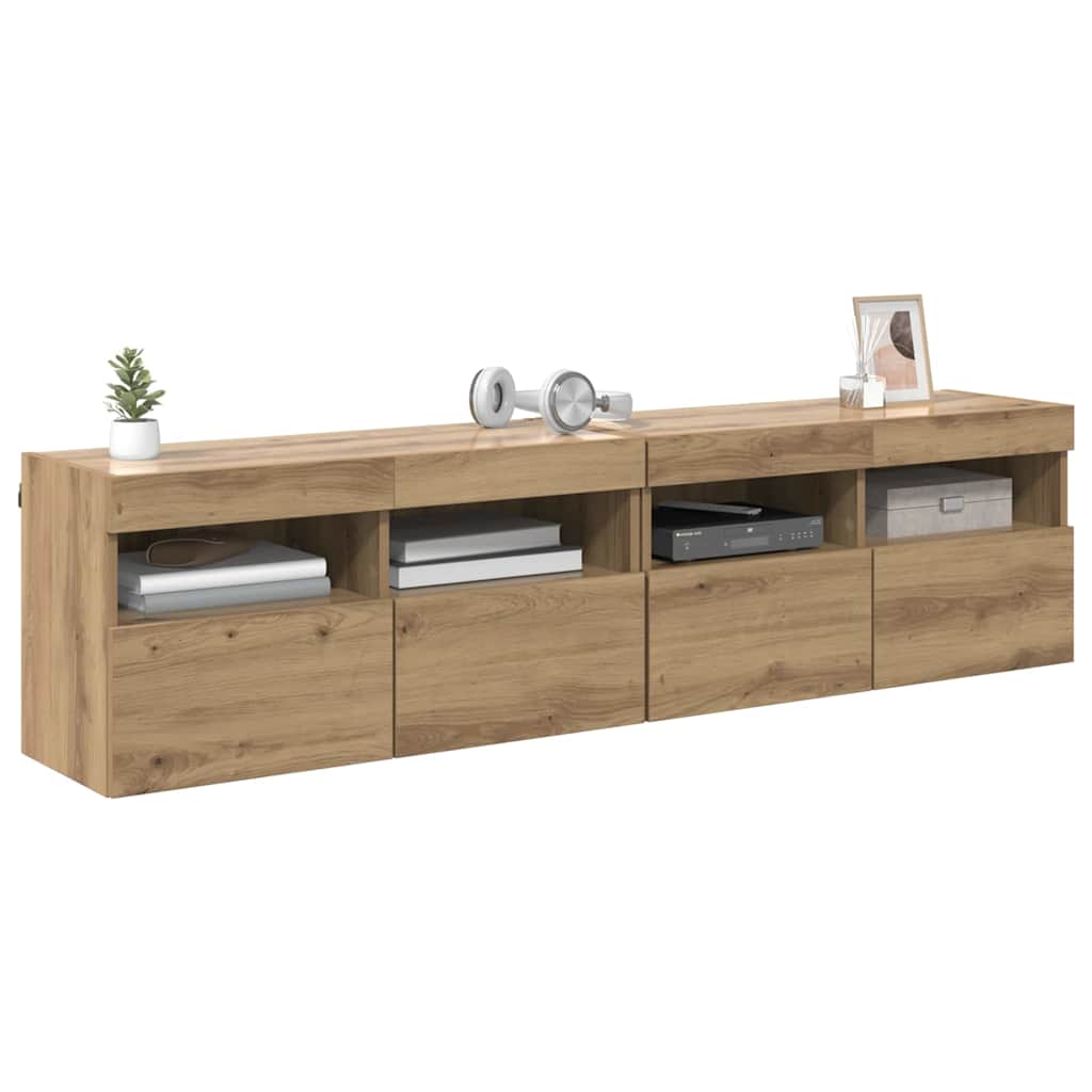 TV Wall Cabinets 2 pcs Artisan Oak Engineered Wood