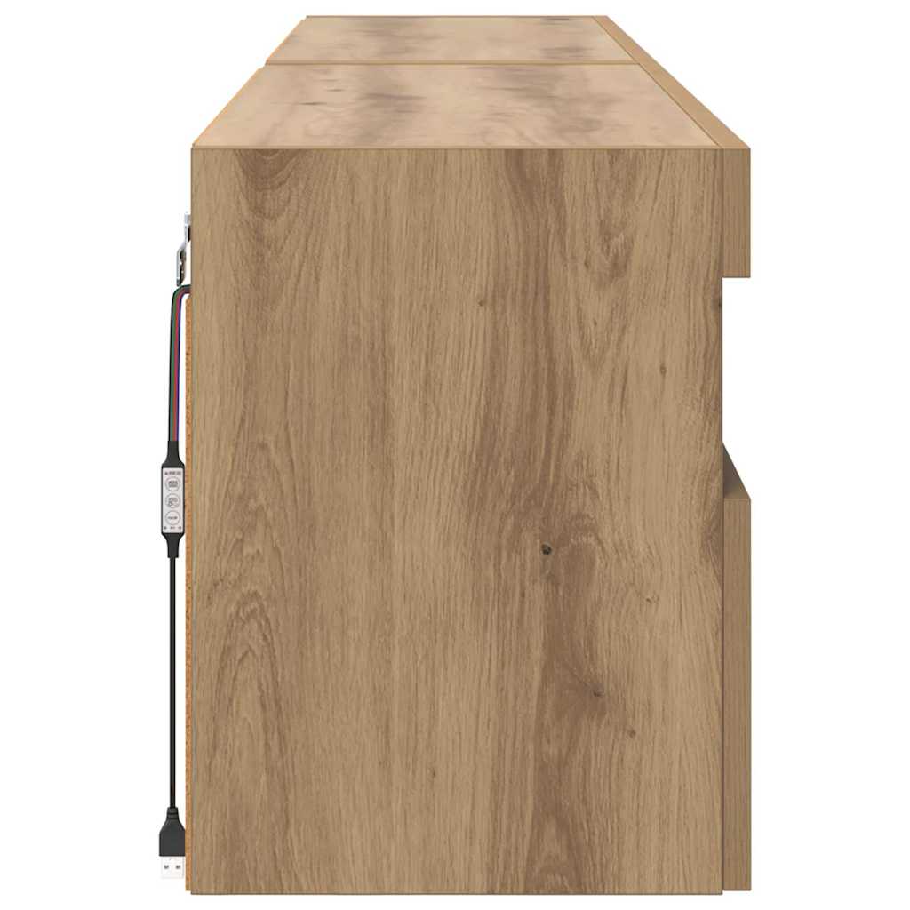 TV Wall Cabinets 2 pcs Artisan Oak Engineered Wood