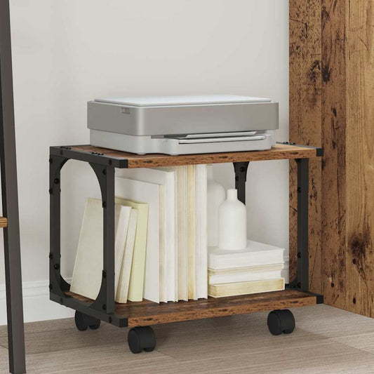 Printer Stand Old Wood 41 x 28 x 33.5 cm Engineered Wood