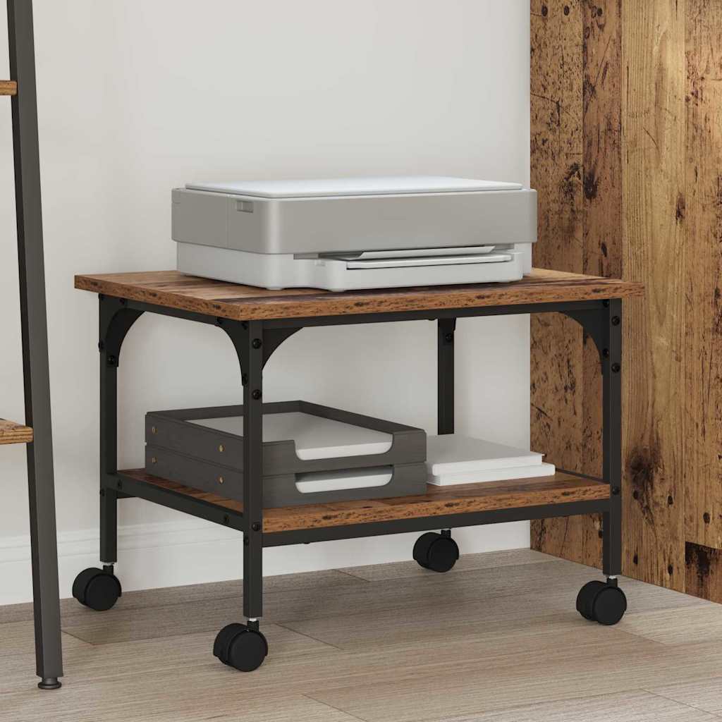 Printer Stand Old Wood 50 x 40 x 38 cm Engineered Wood