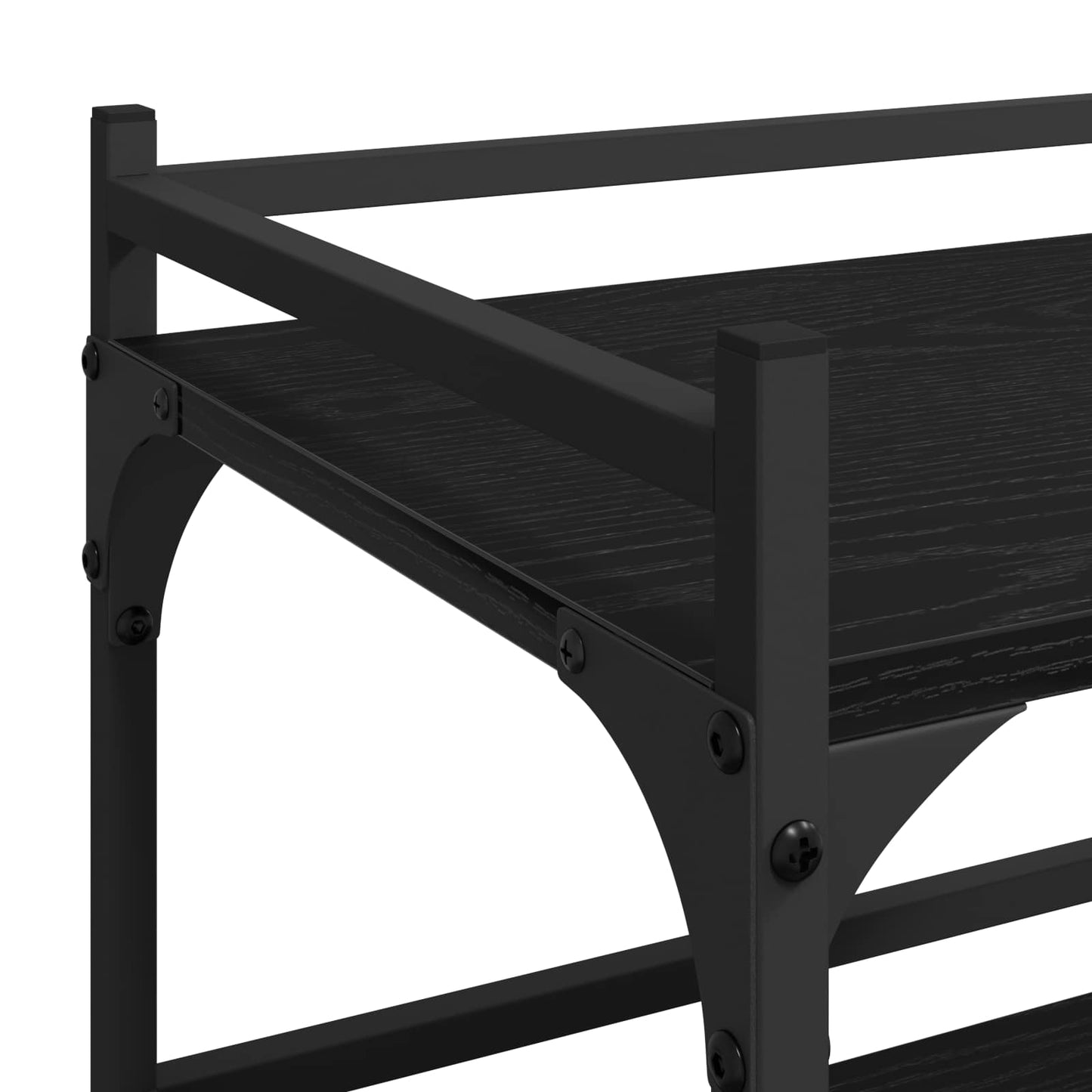 Kitchen Trolley Black Oak 50 x 35 x 75.5 cm Engineered Wood