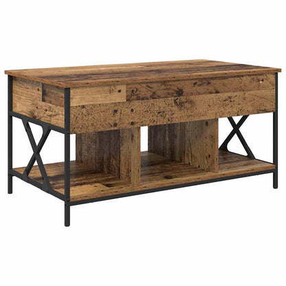 Coffee Table Old Wood 100 x 55 x 48.5 cm Engineered Wood