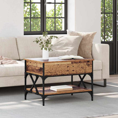 Coffee Table Old Wood 70 x 50 x 50 cm Engineered Wood
