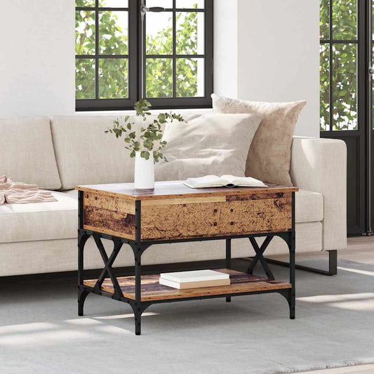 Coffee Table Old Wood 70x50x50cm Engineered Wood