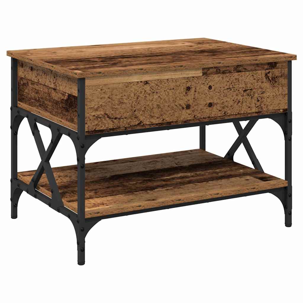 Coffee Table Old Wood 70 x 50 x 50 cm Engineered Wood