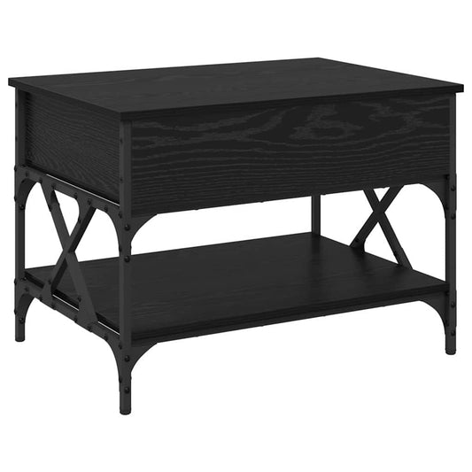 Coffee Table Black Oak 70x50x50cm Engineered Wood