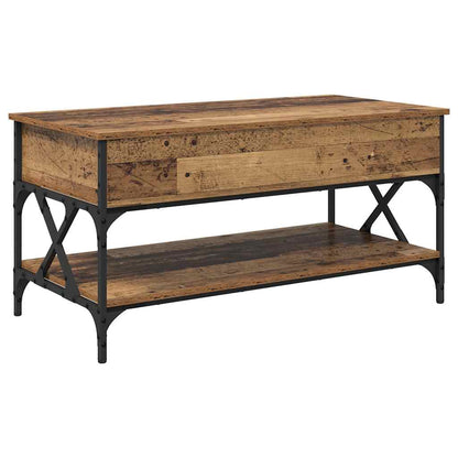 Coffee Table Old Wood 100 x 50 x 50 cm Engineered Wood