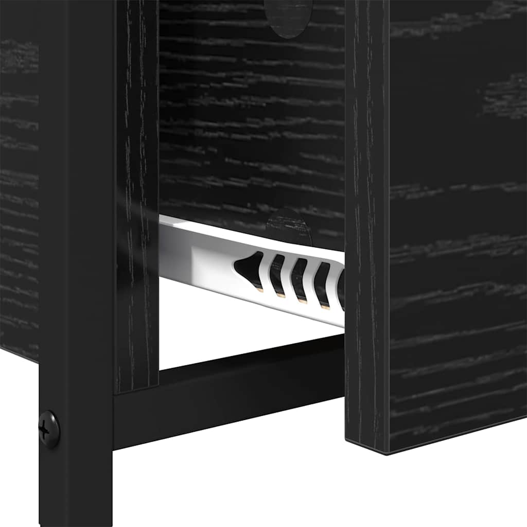 Coffee Table Black Oak 85 x 50 x 50 cm Engineered Wood