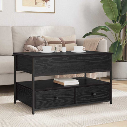 Coffee Table Black Oak 85 x 50 x 50 cm Engineered Wood