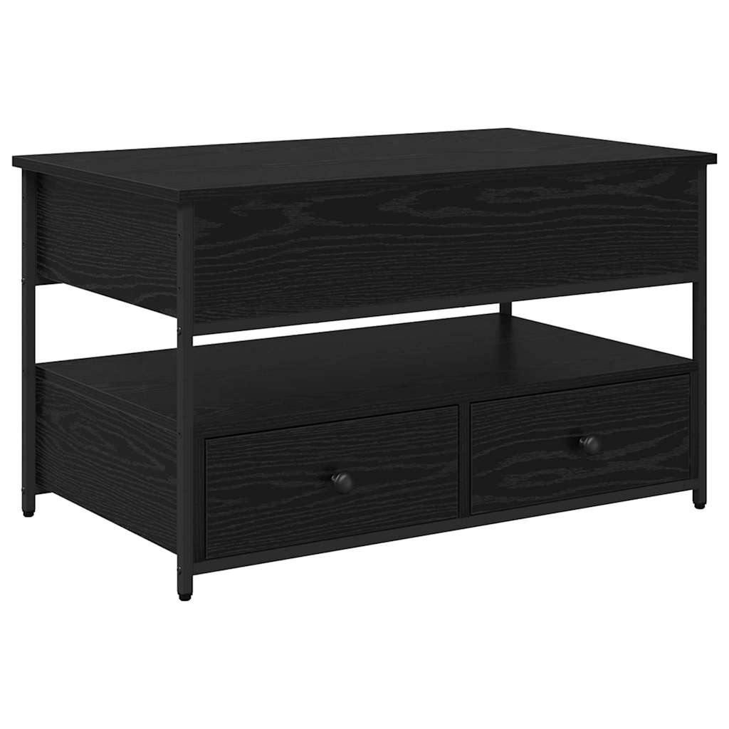 Coffee Table Black Oak 85 x 50 x 50 cm Engineered Wood