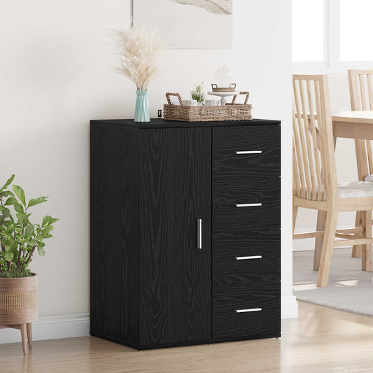 Sideboard Black Oak 59 x 39 x 80 cm Engineered Wood