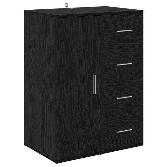 Sideboard Black Oak 59 x 39 x 80 cm Engineered Wood