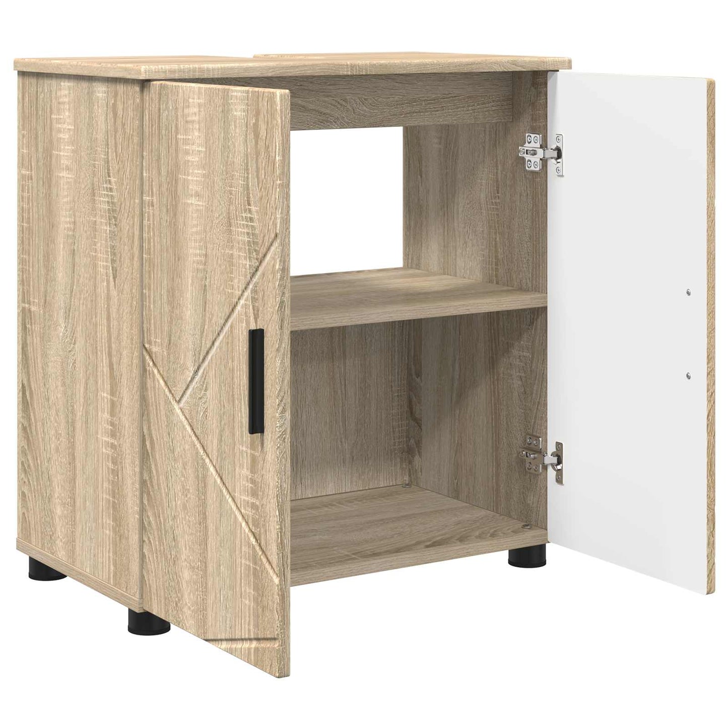 Bathroom Cabinet with Storage Sonoma Oak 61 x 35 x 64 cm