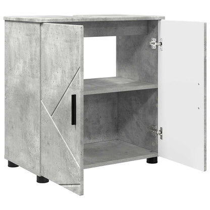 Bathroom Cabinet with Storage Concrete Grey 61 x 35 x 64 cm