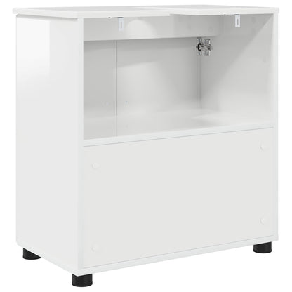 Bathroom Cabinet with Storage High Gloss White 61 x 35 x 64 cm