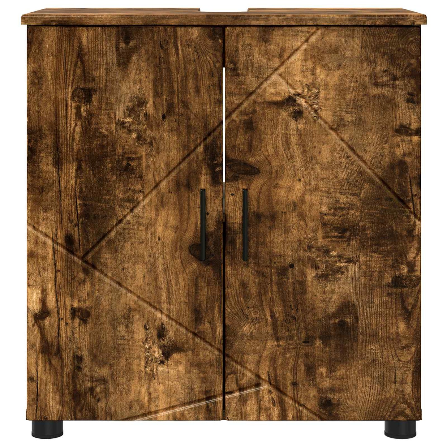 Bathroom Cabinet with Storage Smoked Oak 61 x 35 x 64 cm