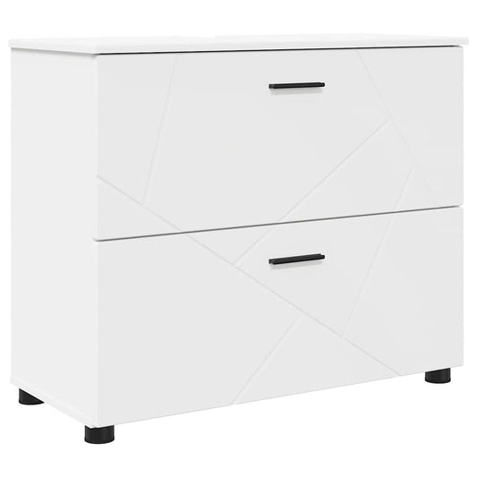 Bathroom Cabinet with Drawer with Door White 76.5 x 35 x 64 cm