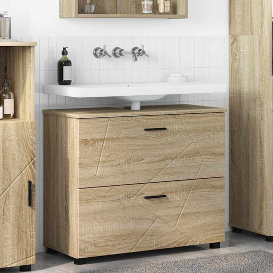 Bathroom Cabinet Sonoma Oak 76.5 x 35 x 64 cm