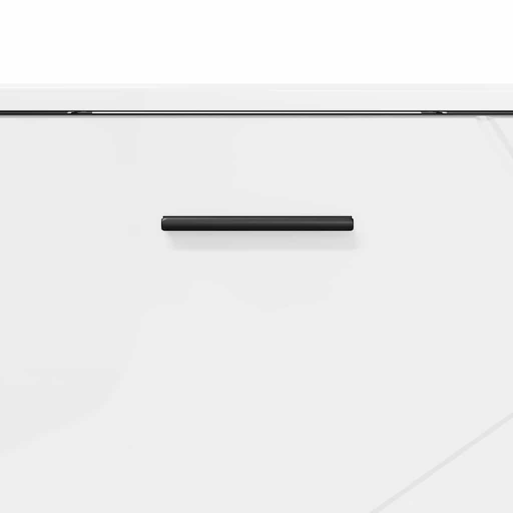 Bathroom Cabinet with Drawer High Gloss White 76.5 x 35 x 64 cm