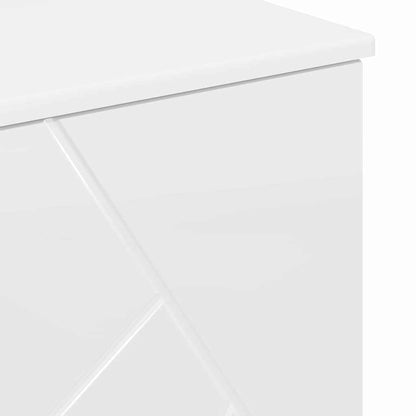 Bathroom Cabinet with Drawer High Gloss White 76.5 x 35 x 64 cm