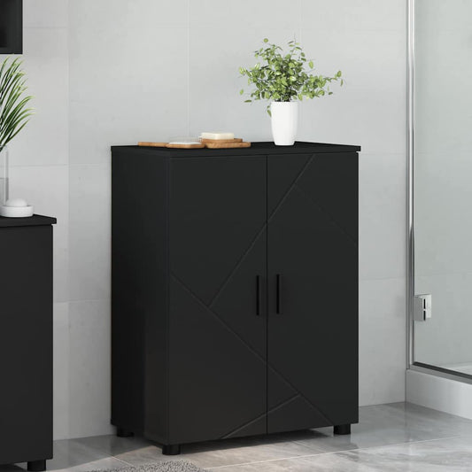 Bathroom Cabinet Black 60 x 35 x 80 cm Engineered wood & Metal