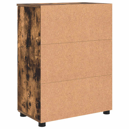 Bathroom Cabinet with Storage Smoked Oak 60 x 35 x 80 cm
