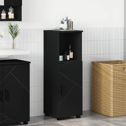 Bathroom Cabinet Black 30 x 35 x 95 cm Engineered wood & Metal