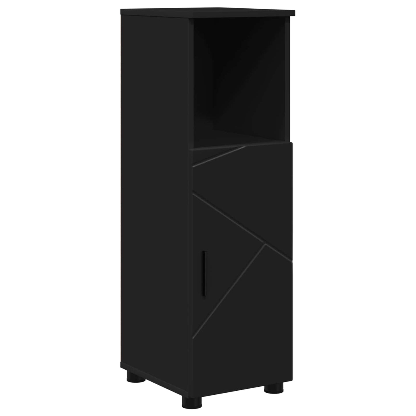 Bathroom Cabinet Black 30 x 35 x 95 cm Engineered wood & Metal