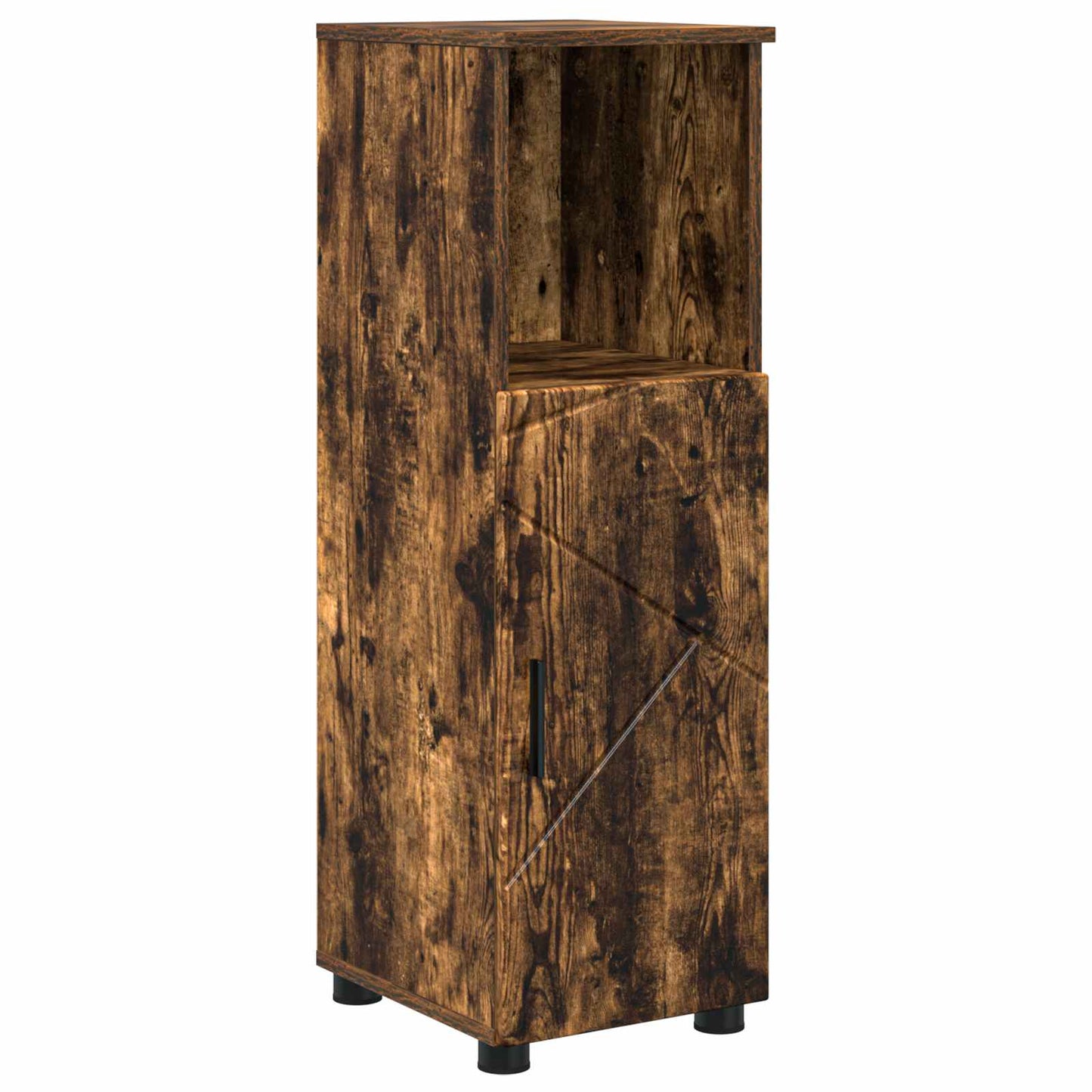 Bathroom Cabinet with Storage Smoked Oak 30 x 35 x 95 cm
