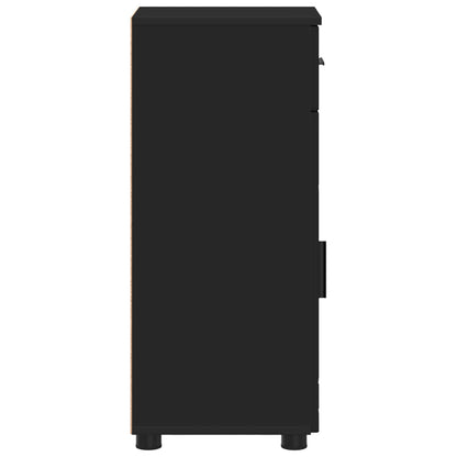 Bathroom Cabinet Black 30 x 35 x 80 cm Engineered wood & Metal